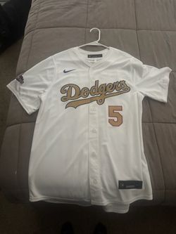 2024 Freddie Freeman World Series Jersey w/ gold Letters and Numbers/ Medium