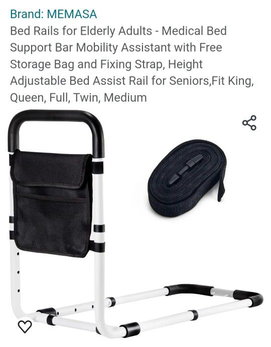 Bed Rails for Elderly Aults - Medical Bed Support Bar Mobility Assistant Fit King, Queen, Full, Twin, Medium