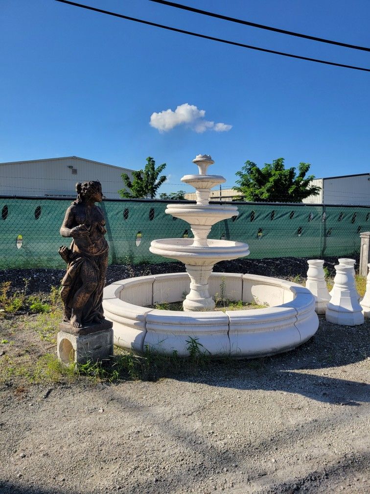 Concrete Fountain / Cement Backyard Garden Outdoor Fountains