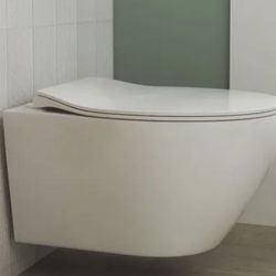 Elongated Wall Hung Toilet Included Seat