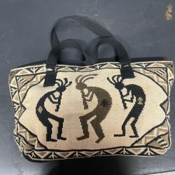 El Paso Saddle Blanket Women Black Cotton Hand Bag