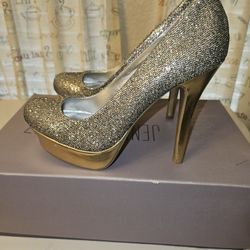 Silver And Gold Jennifer Lopez Heels- Sizes 8