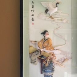 31x13x2 inches Mother’s of pearl framed artwork