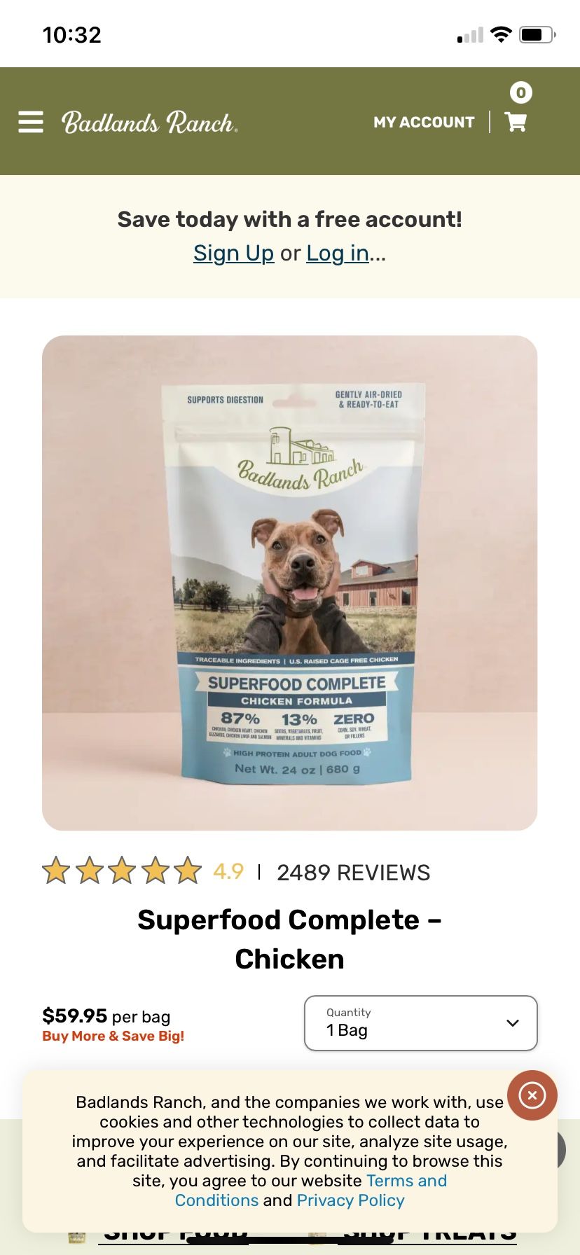 3 Bags Premium Dog Food 20$