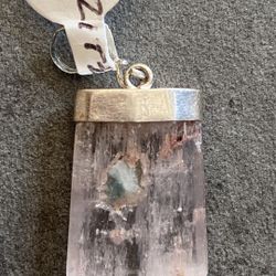 Beautiful, Rare &  Energetic  Polished Kunzite Crystal Pendant With Gorgeous  Inclusions 