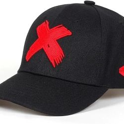 Red X Design Baseball Cap Spring Summer Fashion Breathable Adjustable Outdoor