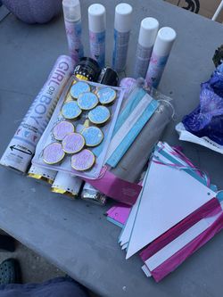 Gender reveal supplies