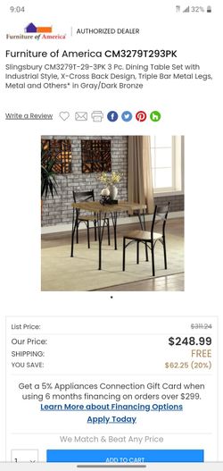 3 pc dining set