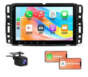 Junsun 4Core 64GB ROM Car Radio Stereo for Chevy Silverado Tahoe GMC Sierra Yukon 2007-2013, 8 Inch IPS Touch Screen with CarPlay Android Auto Bluetoo