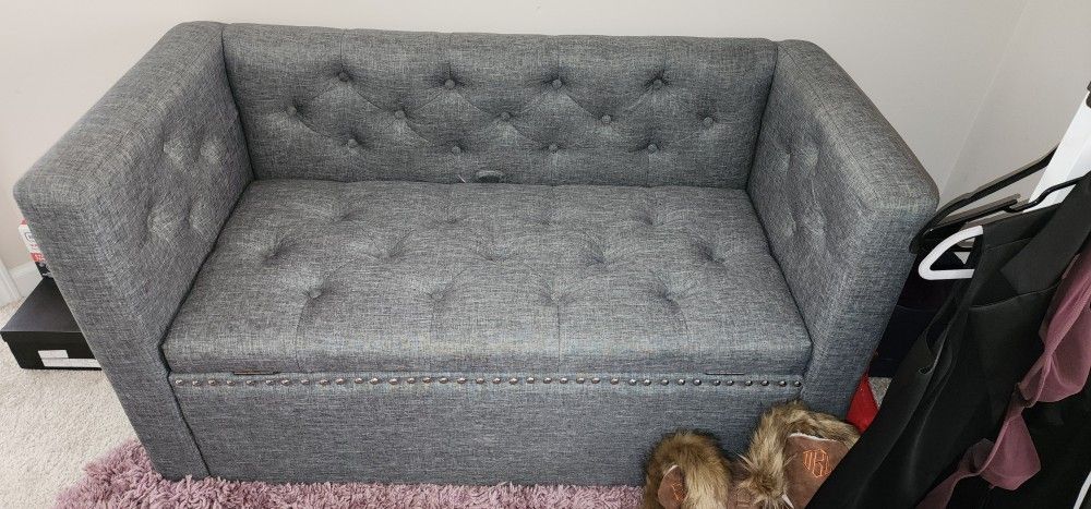 Grey Storage Sofa 