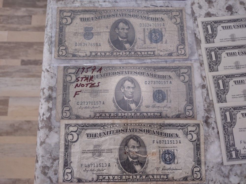 5 Dollar Bills Very Hard To Find