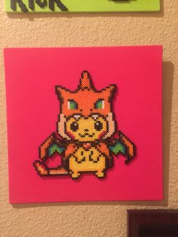 Perler beads pikachu