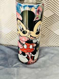 Designer Inspired Minnie And Mickey Tumbler 
