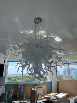 Glass chandelier
