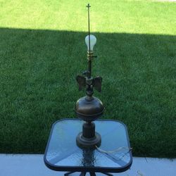 Vintage Brass American Eagle Table Lamp