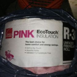 Pink eco touch insulation roll