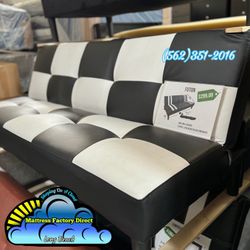 New Checkered Black & White Futon 