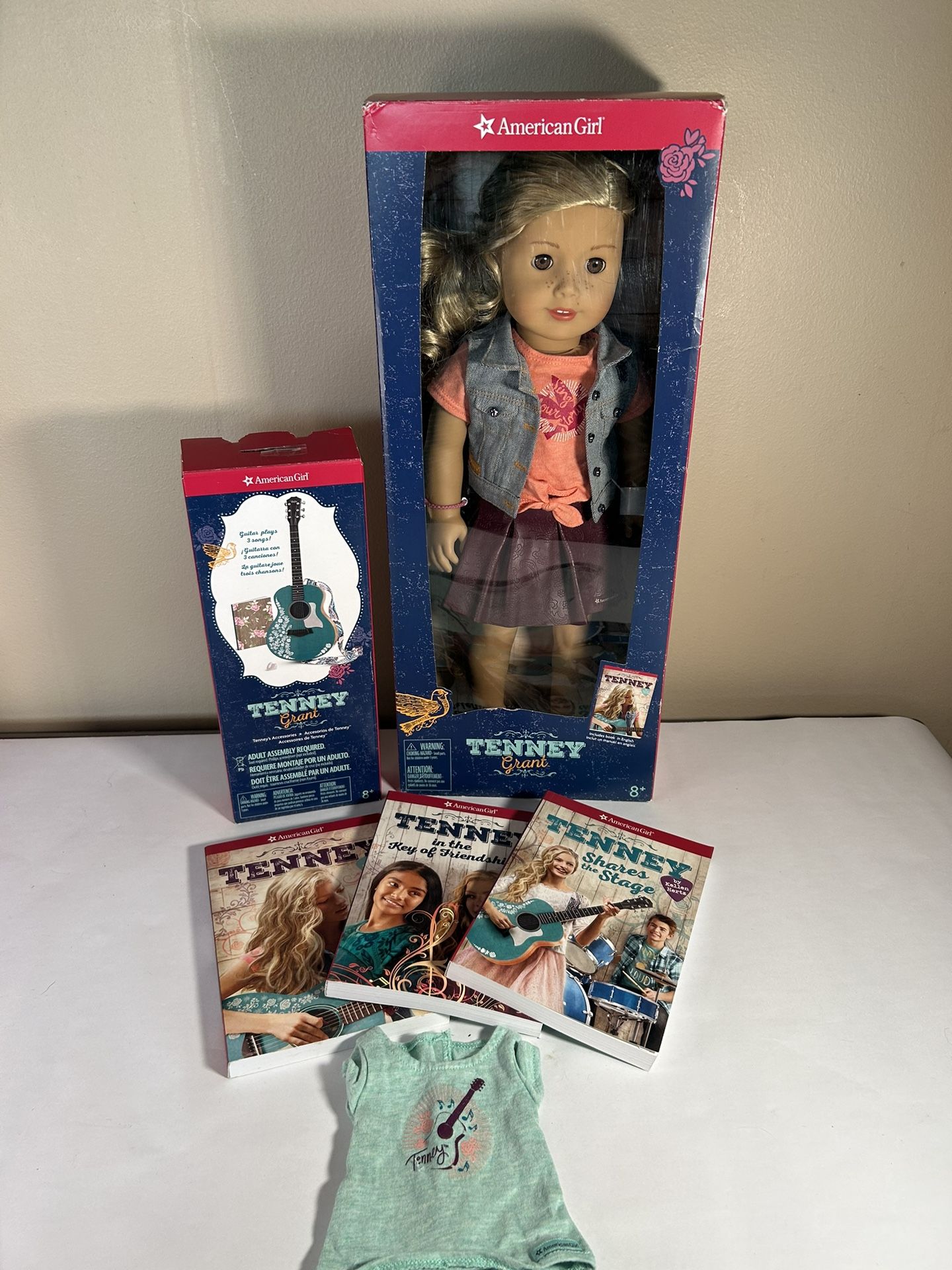 American Girl TENNEY Doll Set - Outfit Guitar Tenny Bundle Country