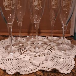 VINTAGE PERRIER JOUTE CHAMPAGNE FLUTES