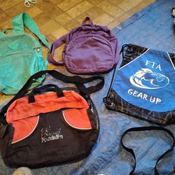 Hand Bags, Duffel Bags, Backpack Carry Bags And Children's Lunch Bags Or Travel Bags