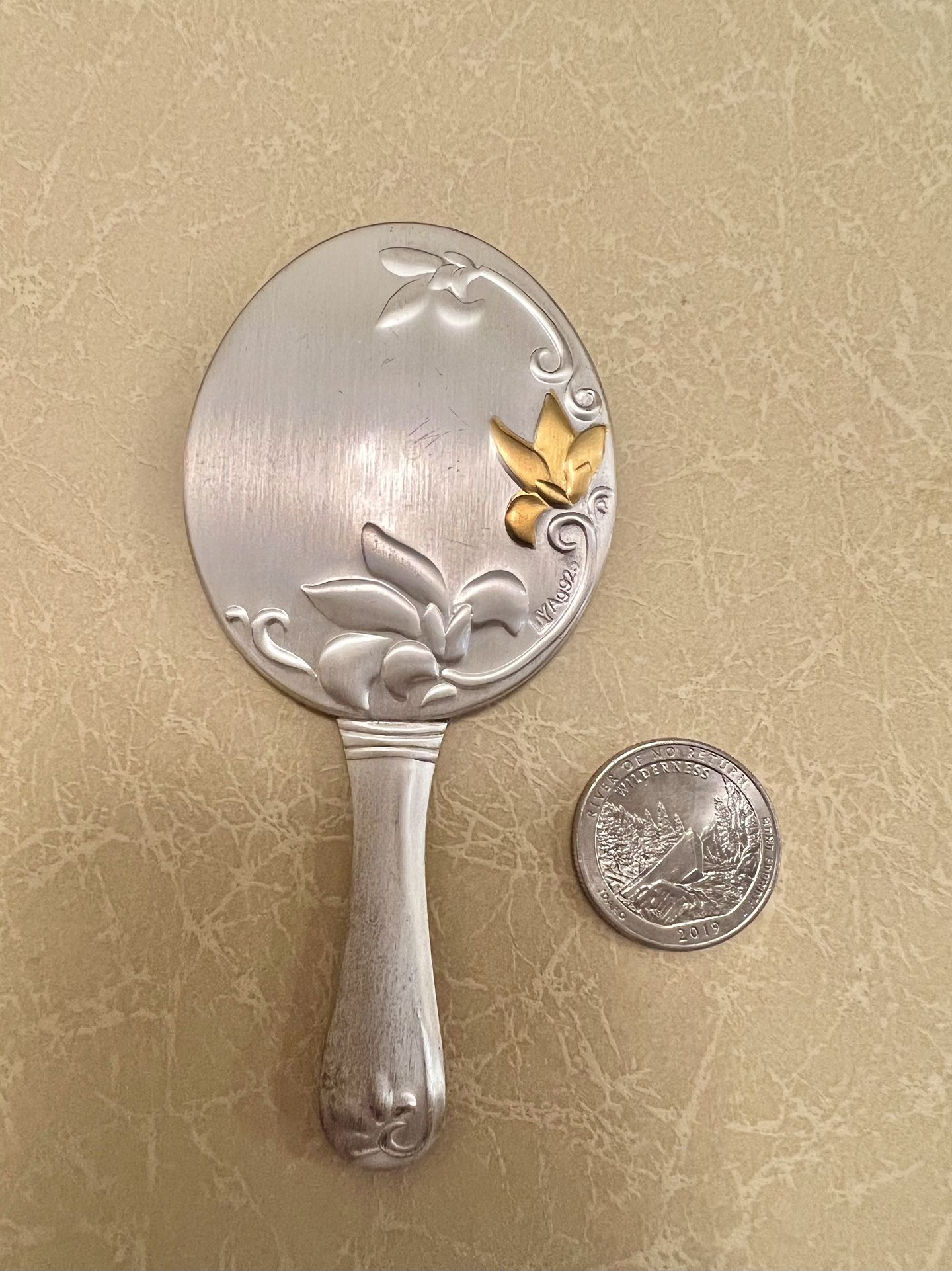 Vintage Silver 925 Hand Mirror