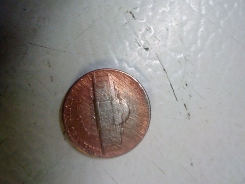 Error Coin Penny Struck On Nickel
