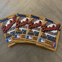 1987 Donruss Baseball Wax Pack Lot - 4 Unopened Packs