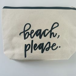 Beach Please Makeup Bag new
