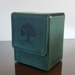 Mtg Green mana flip deck box