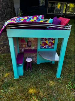 FREE American girl Doll loft bed and desk with still