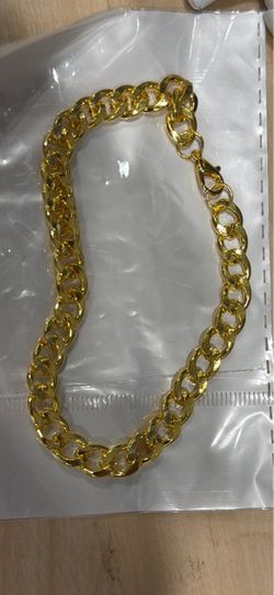 Gold-Tone Cuban Link Chain Bracelet