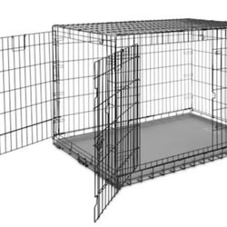 XXL COLLAPSIBLE  DOG CRATE W/ FRONT AND SIDE DOOR FOR EXTRA LARGE BREEDS