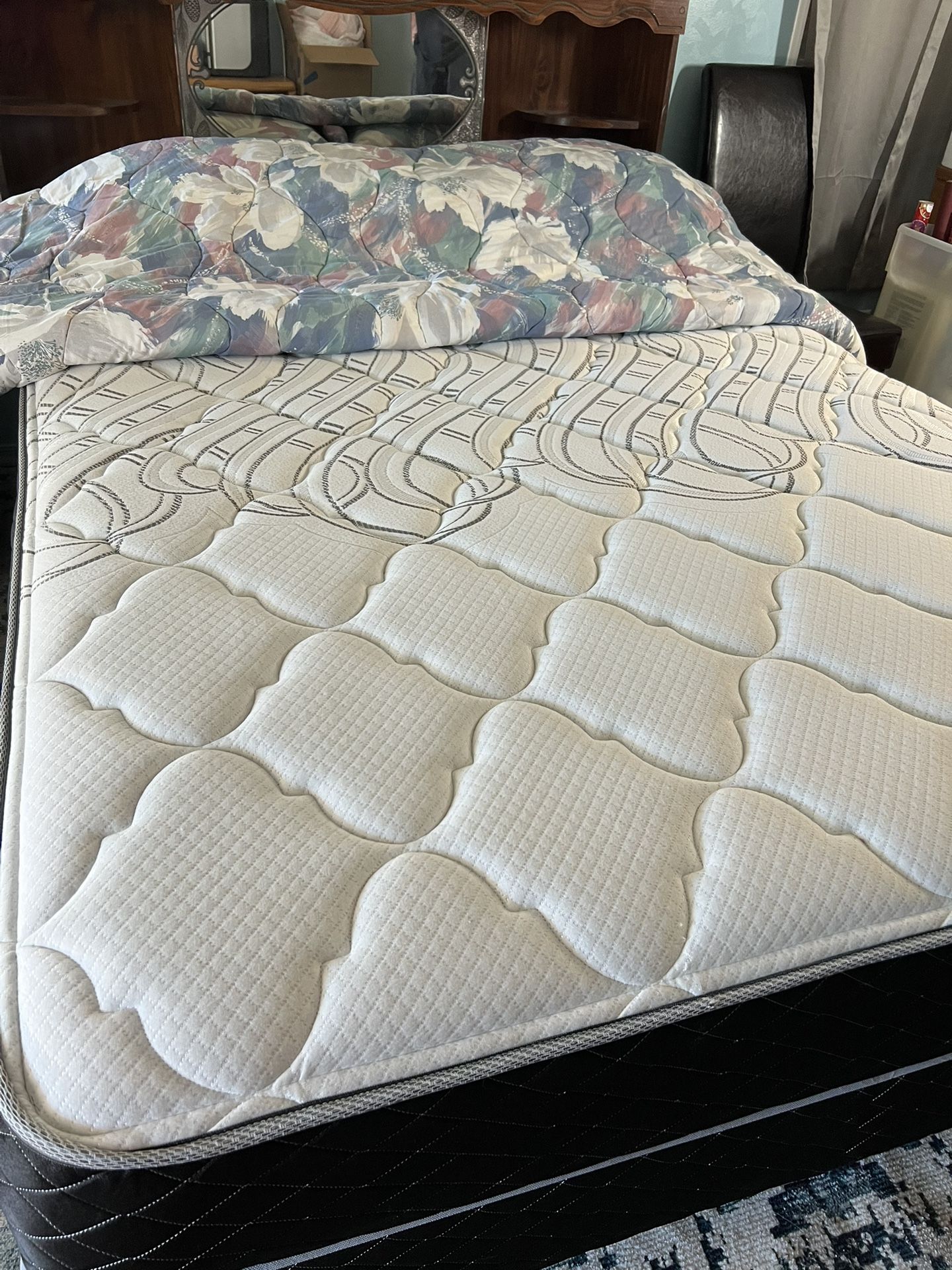 Queen Bed, Frame, and Headboard