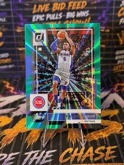 2022-23 Donruss Hamidou Diallo #45 Holo Green Laser Detroit Pistons