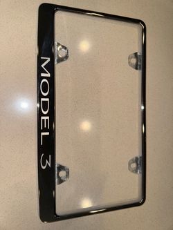 OEM Tesla Model 3 Chrome License Plate Frame