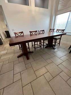 Dining table 9 feet with 9 chairs