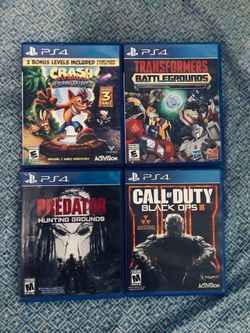 PS4 PlayStation 4 Games lot of 4 Adult owned in very good condition fully functional please check out photo For Game titles $25 for ALL!