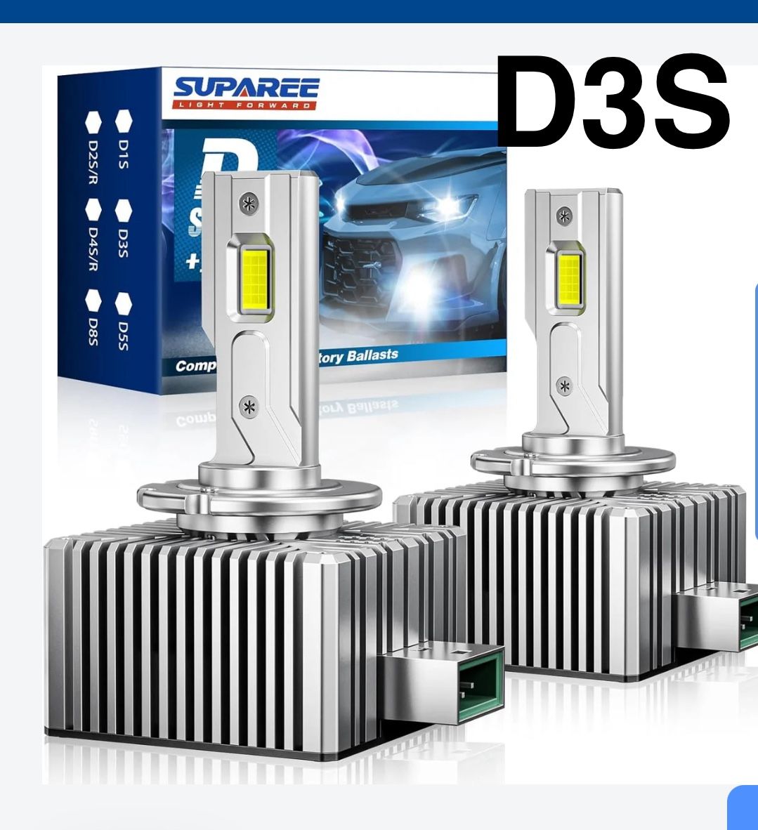 D3S LED HEADLIGHT replacement For HID factory Cars