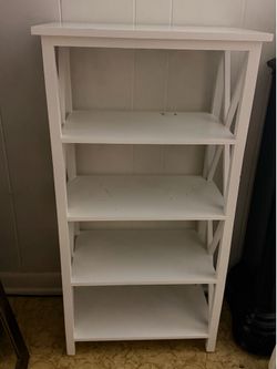 White shelf stand