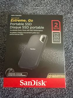 SanDisk 2TB NVMe Extreme Go Portable External SSD  USB 3.2 Gen 2 USB-C
