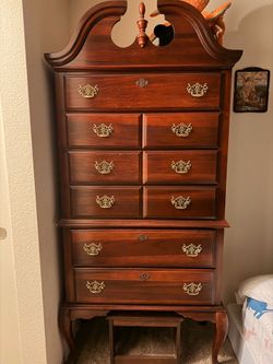 6 drawer high armoire cheery color