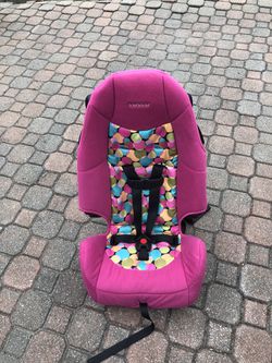 High back booster /car seat with straps