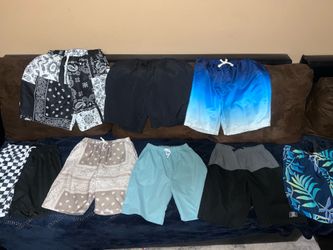 Teen Boy swim trunks/board shorts bundle (11-12 and 14)