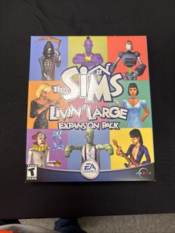 Sims: Livin' Large Expansion Pack (PC CD) EA Games Vintage BIG BOX NEW/SEALED