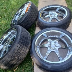 285 45 22 Fit Suv 5 Lug Rims N Tires  Ready To Ride 