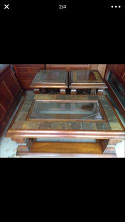 Coffee table and two end tables perfect condition
