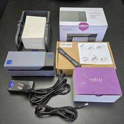 Rollo Printer, Stand, and Labels