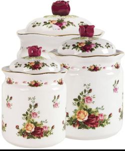 Royal Albert "Old Country Roses" Canisters, Set of 3
