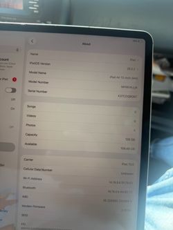 IPAD Air 13inch M4 128GB cellular unlocked 800