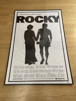 Original Rocky Movie Poster Framed Sylvester Stallone Litho Poster